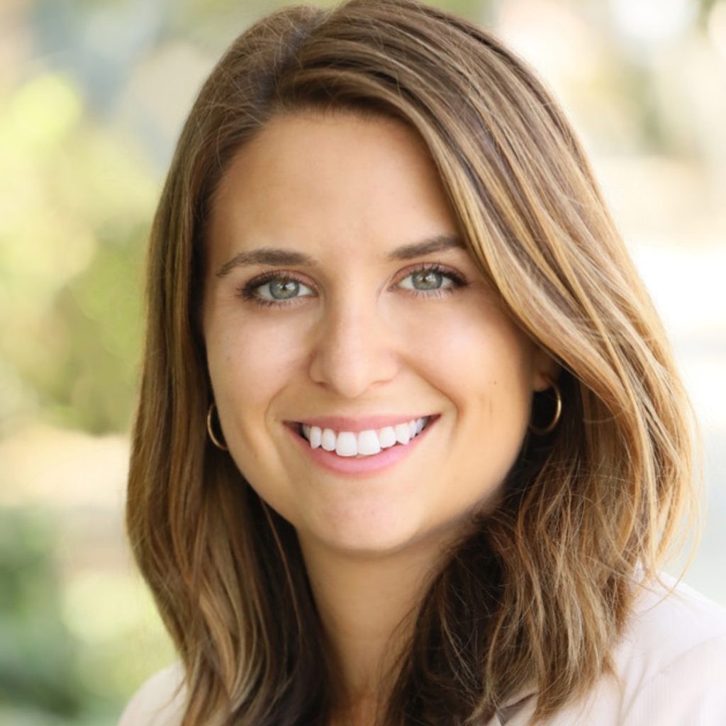 brown haired woman smiling